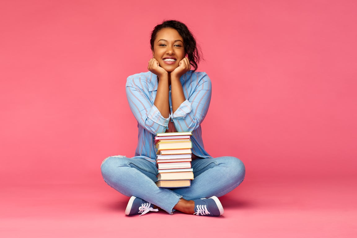 Student Woman with Books